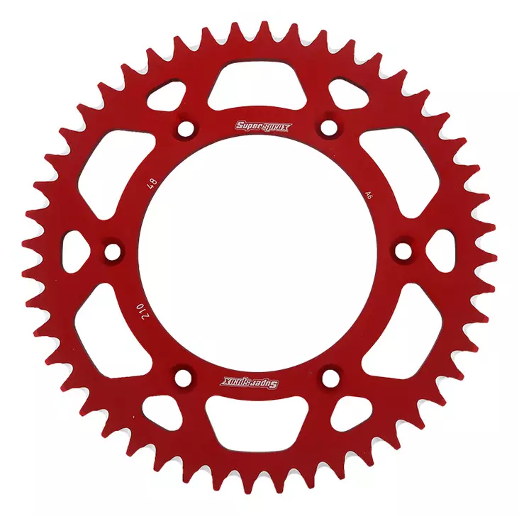 Supersprox Alu Rear sprocket HO CR/CRF Red 48 - MC Bakdrev - 27-3-210-48-2 - 2