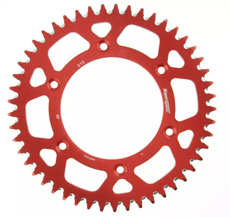 Supersprox Alu Rear sprocket HO CR/CRF Red 49 - MC Bakdrev - 27-3-210-49-2 - 2