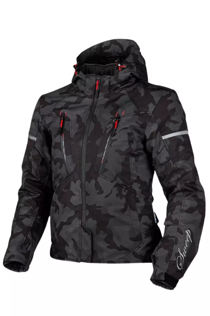 Sweep Flawless softshell-jacka för damer, mörkgrå/camo - MC jackor - TJFLAW-02 - 1