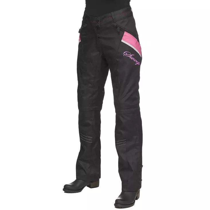 Textilbyxor Sweep Milanese vattentät, svart/rosa - MC byxor - 532-8120-32 - 1