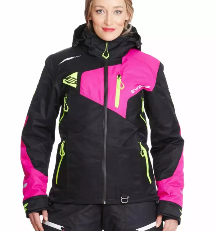 Sweep Pulse damer skoterjacka, svart/rosa/gul - Skoterjackor - 537-2216-32 - 2