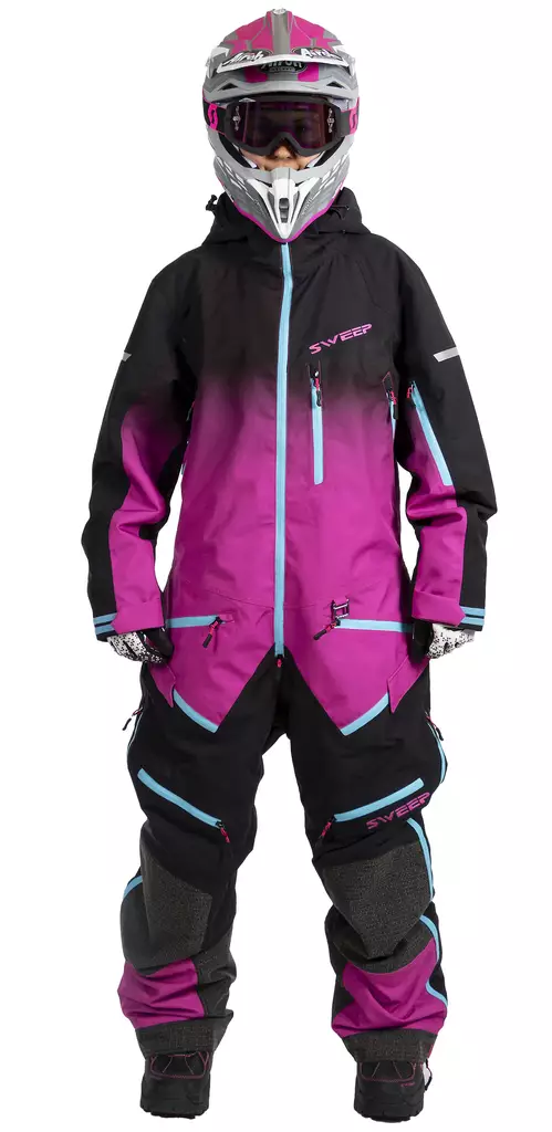 Sweep Tundra Insulated dam snöskoteroverall, rosa/svart - Skoteroveraller - TSTUNLIN-012 - 1