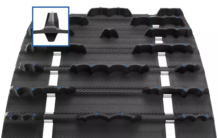 Skotermatta Camso Ice Cobra SWT, 60x391 2,86" 38mm, dubbad - Snöskoter skotermattor - 841-9422 - 1