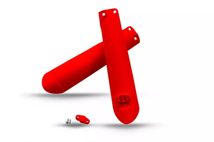 UFO Gaffelbensskydd GasGas MC125-450 + EC250-350 2021- Röd 062 - Motocross gaffelbensskydd - 650-7131-062 - 1