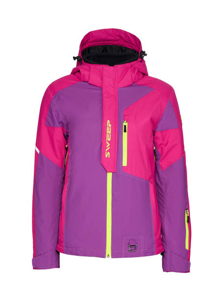 Sweep Recon dam snöskoterjacka, purpur/neon gul - Skoterjackor - TJRECL-043 - 2