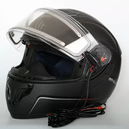 Öppningsbar hjälm MT Atom med elvisir, mattsvart - MC öppningsbara och öppna hjälmar - W10570003 - 2