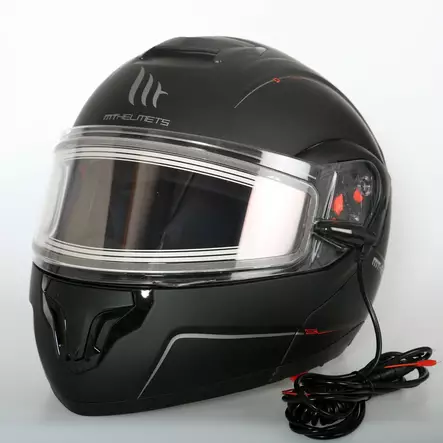Öppningsbar hjälm MT Atom med elvisir, mattsvart - MC öppningsbara och öppna hjälmar - W10570003 - 3
