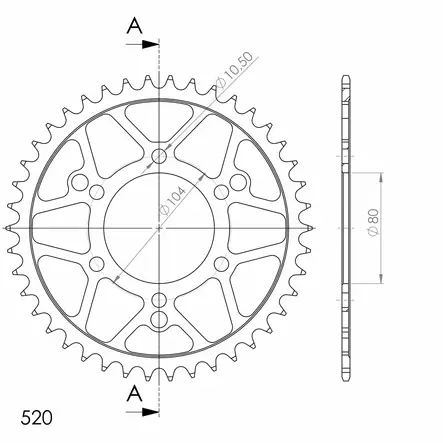 Supersprox / JT Rear sprocket 1478.43 - MC Bakdrev - 27-2-1478-43 - 1