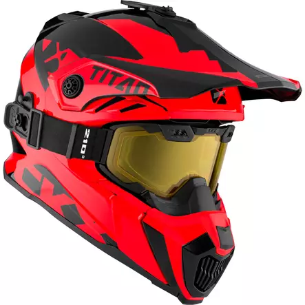 CKX Titan Airflow Extra skoterhjälm med goggles, röd - Snöskoterhjälmar - 58-2103 - 1