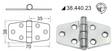 Standard hinge 70x38 - Däcksbeslag och tillbehör - M38-440-23 - 1