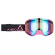 AMOQ Vision Vent+ Magnetic Goggles Black-Pink - Gold Mirror - Skoterglasögon - 645-23130323 - 1