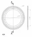 Supersprox / JT Rear sprocket 839.53 - MC Bakdrev - 27-2-839-53 - 1