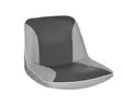 OS C - SEAT UPHOLSTERED GREY/CHARCOAL - Sitsar - 131-MA701-33 - 1
