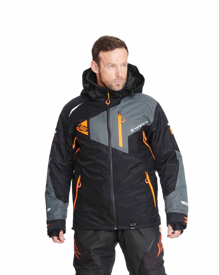 Sweep Pulse skoterjacka, svart/grå/orange - Skoterjackor - TJPUL-023 - 1