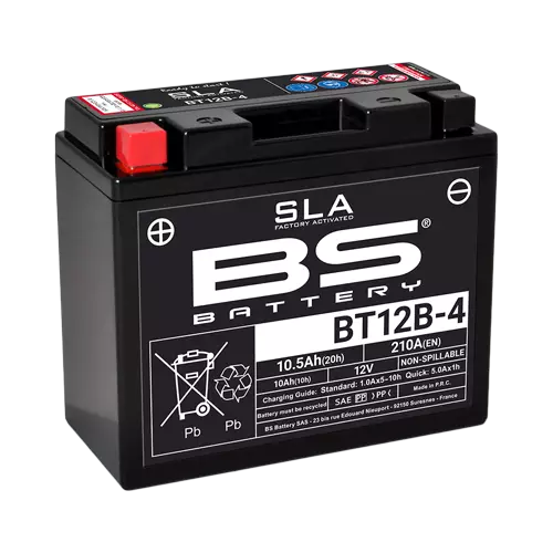 BS Battery BT12B-4 (FA) SLA - Sealed & Activated (4) - BS batteri - 140-300643 - 1