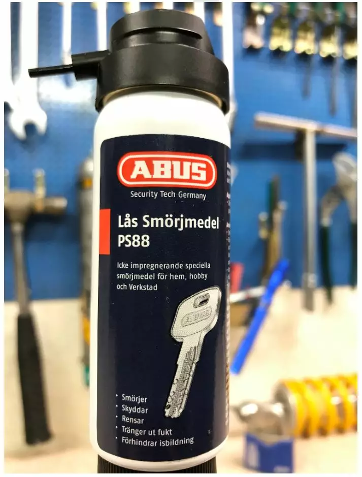 ABUS Låsspray 50 ml Swedish text - MC Skivbromslås och kedjelås - 49-52643 - 1