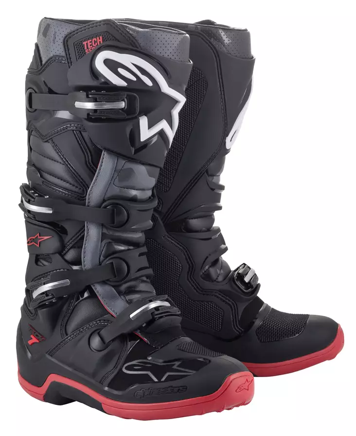 Alpinestars crosstövel Tech 7 svart/grå/röd - Crosstövlar - D396643 - 1