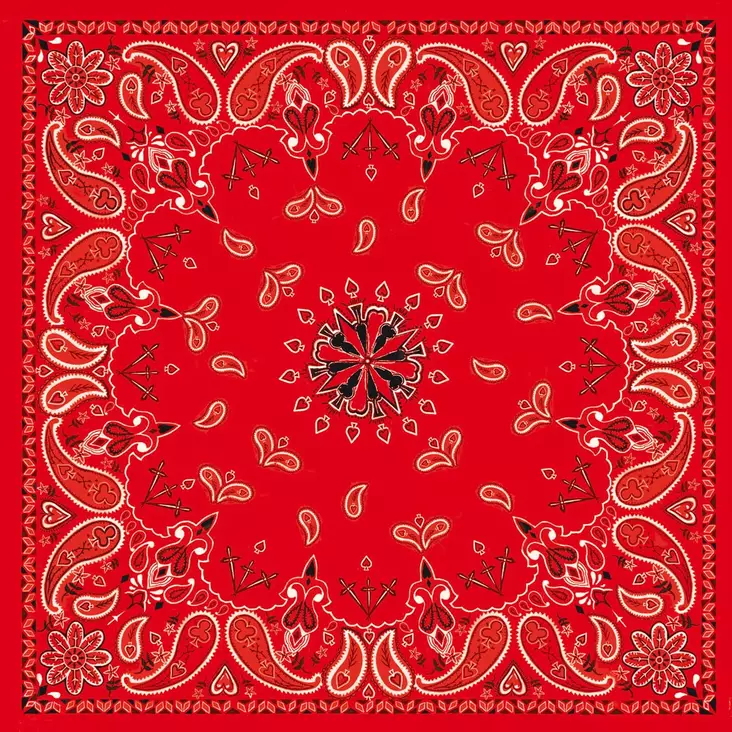 Bandanna Red paisley - Hjälmhuvor och balaclavas - B003 - 1