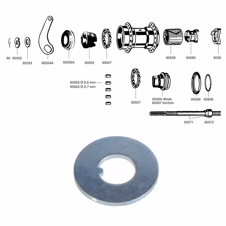 Distansbricka FAVORIT 1-vxl - Baknav Favorit 1-v - 60553 - 1