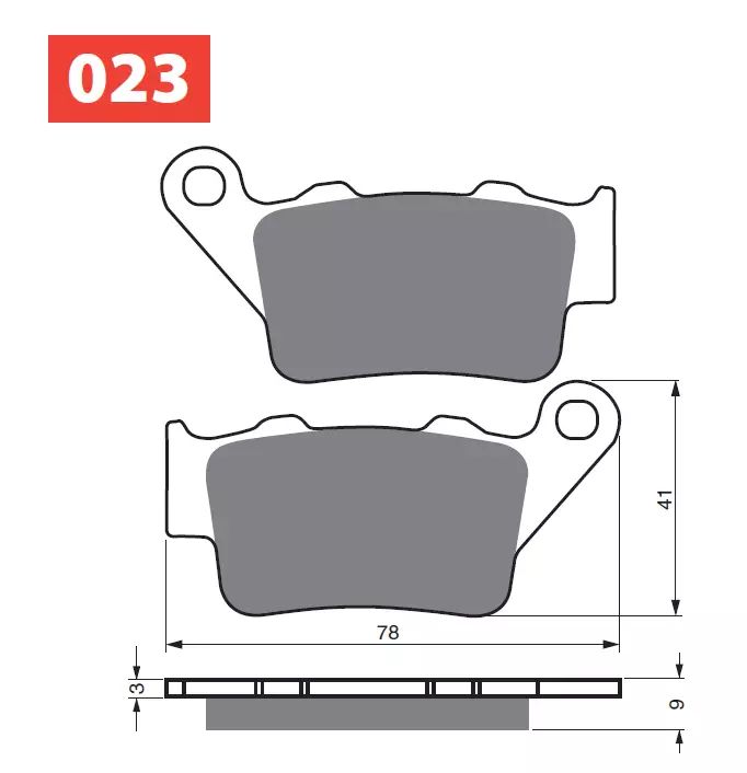 GOLDFREN Bromsbelägg 023 Ceramic Carbon K1 - Motocross bromsbelägg - 46-12-023 - 1