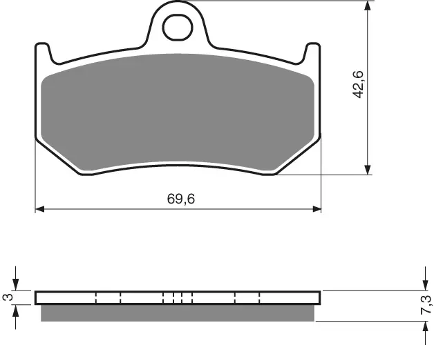 GOLDFREN Bromsbelägg 235 Ceramic Carbon S3 - Motocross bromsbelägg - 48-12-235-3 - 1