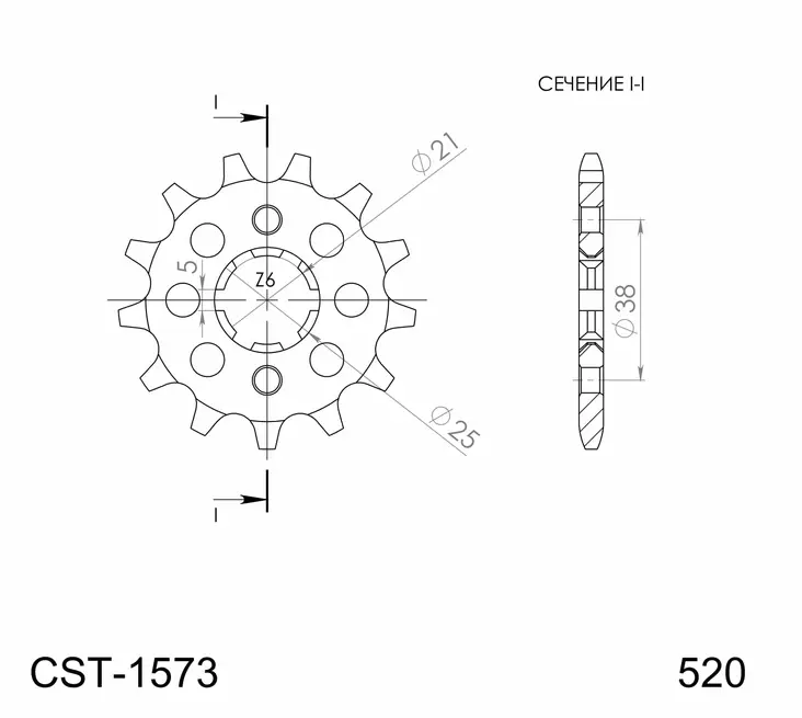 Supersprox / JT Front sprocket 1573.13 - MC Framdrev - 27-1-1573-13 - 1