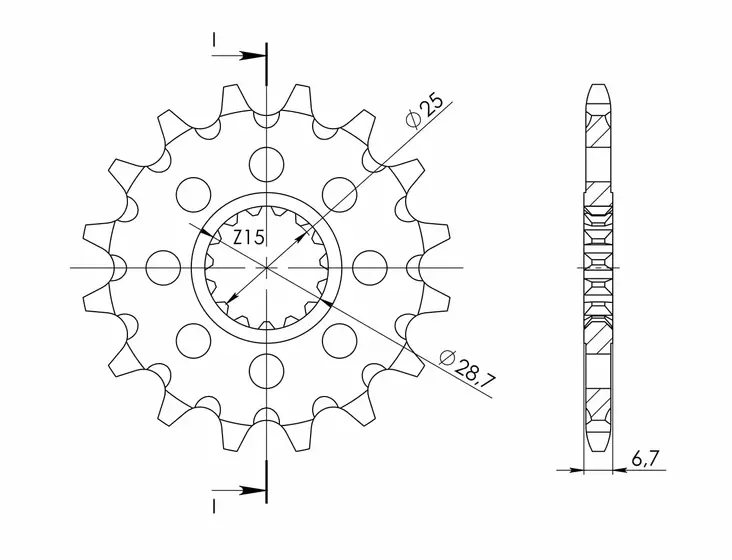 Supersprox / JT Front sprocket 1592,13 - MC Framdrev - 27-1-1592-13 - 1