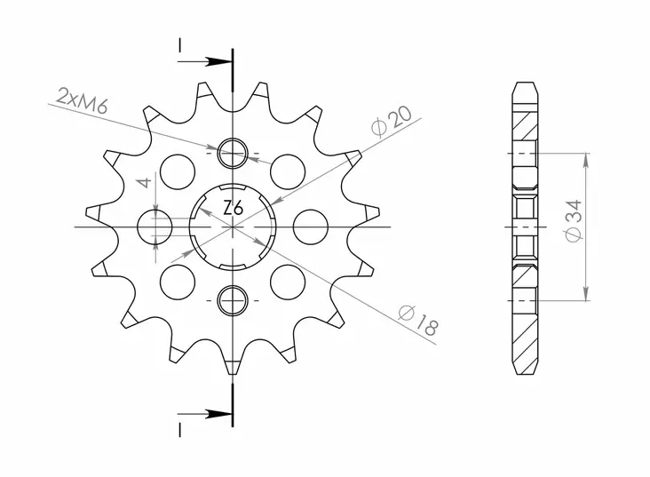 Supersprox / JT Front sprocket 259.13 - MC Framdrev - 27-1-259-13 - 1
