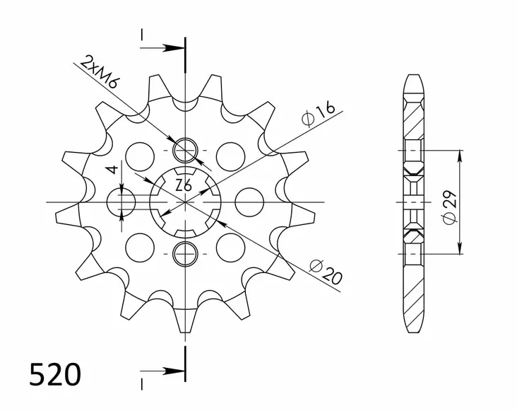 Supersprox / JT Front sprocket 422.13 - Motocross framdrev - 27-1-422-13 - 1