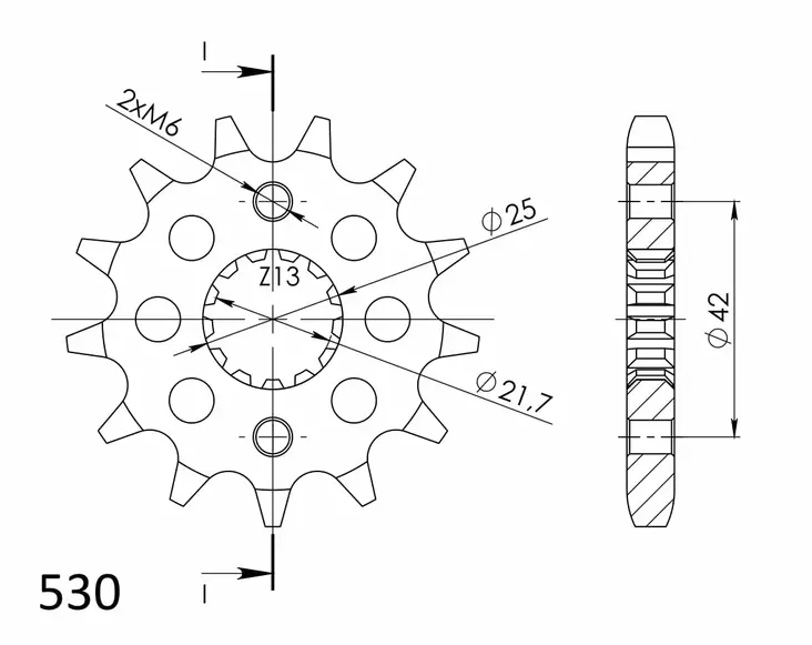Supersprox / JT Front sprocket 513.13 - MC Framdrev - 27-1-513-13 - 1