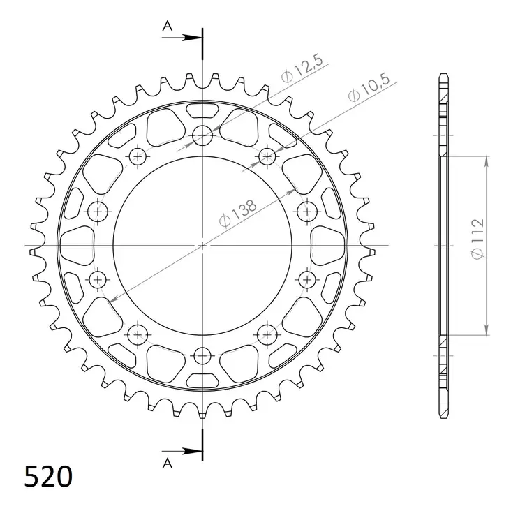 Supersprox / JT Rear sprocket 1303.43 - MC Bakdrev - 27-2-1303-43 - 1