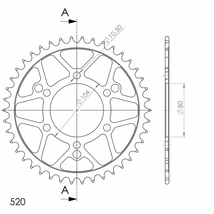 Supersprox / JT Rear sprocket 1478.43 - MC Bakdrev - 27-2-1478-43 - 1