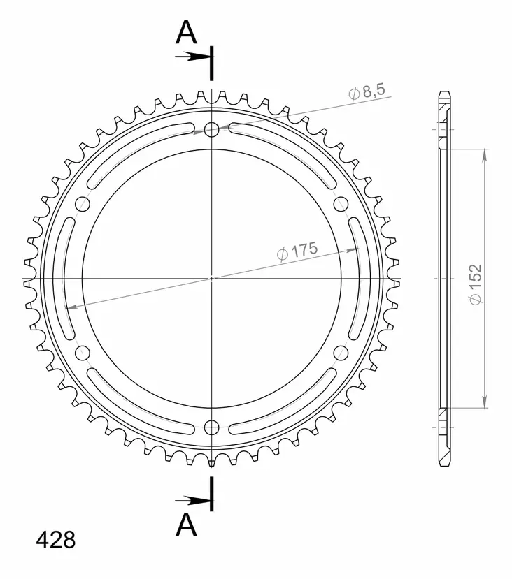 Supersprox / JT Rear sprocket 839.53 - MC Bakdrev - 27-2-839-53 - 1