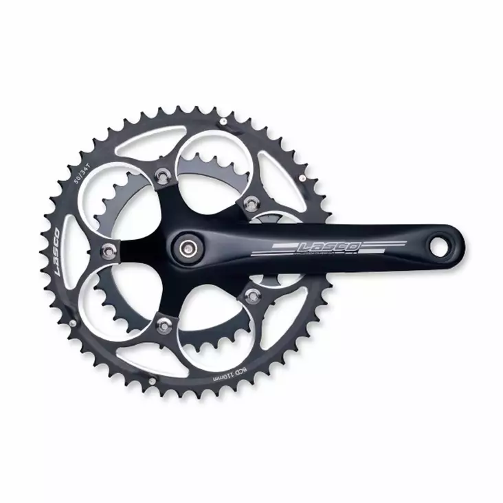 Vevparti LASCO 50/34, 172, 5mm, alu, fyrkantig, 110,5 mm skaft, svart - Pedalvevspar - 69503 - 1