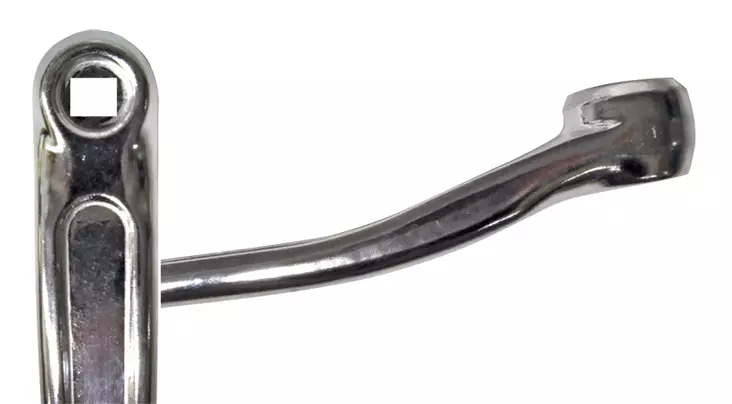 Vevarm vänster 170mm, alu, silver, square - Pedalvevar - 60303 - 1