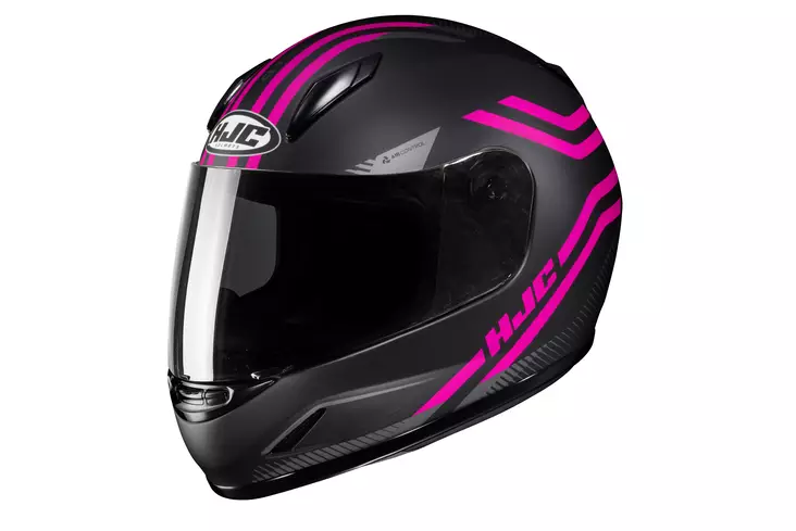 Barn motorcykelhjälm HJC CL-Y Strix MC8SF, svart/rosa - Barns MC hjälmar - 630-22063 - 1