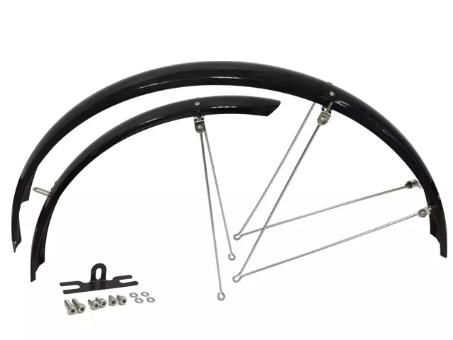 Skärmsats CAVO 26", förmont stag, svart 60mm - Stänkskärmar - 41-373 - 1