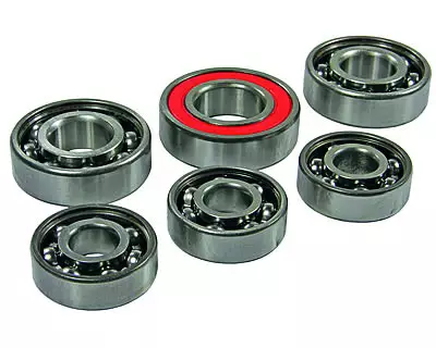 Motorns lagersats, Kina-skoter 4-T 50cc / Peugeot 4-T / SYM 4-T - Ramlager - 301-0143 - 1