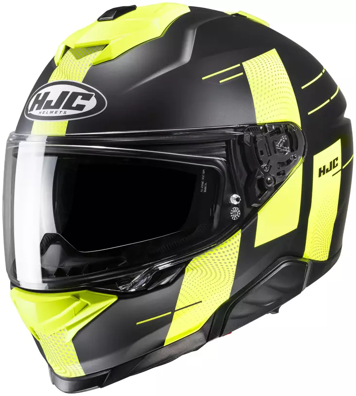 Motorcykelhjälm HJC i71 Peka, fluo gul MC3HSF - MC integralhjälmar - 630-23093 - 1