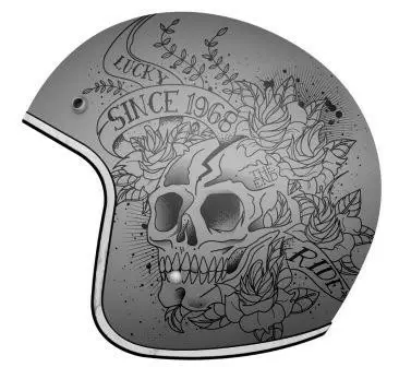 Öppnä hjälm MT Le Mans 2 SV Skull & Roses - MC öppningsbara och öppna hjälmar - 12493230233 - 1
