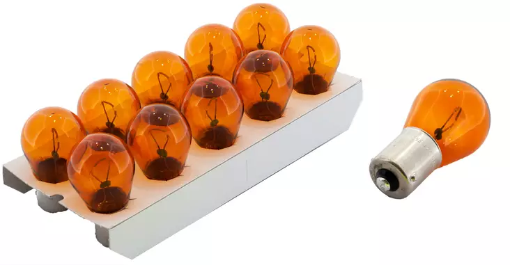 Philips glödlampa 12V 21W BAU15s Gul - MC Glödlampor - 12-943 - 1