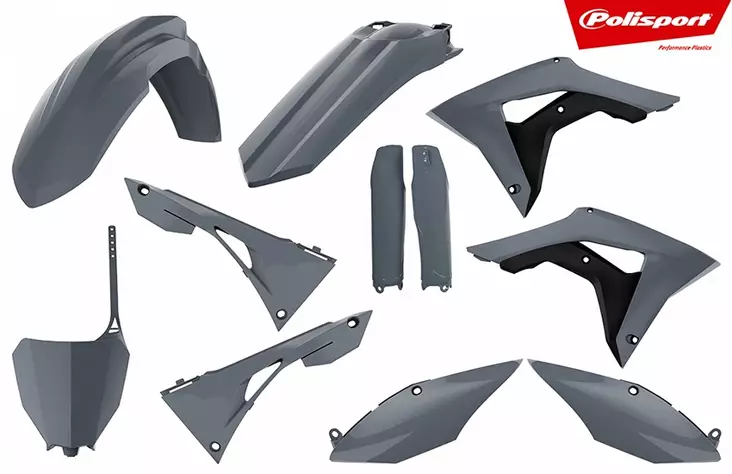 Polisport plastkit CRF250R 18-19/CRF450R 17-19, Nardo Grå - Motocross plastsats - 178-90823 - 1