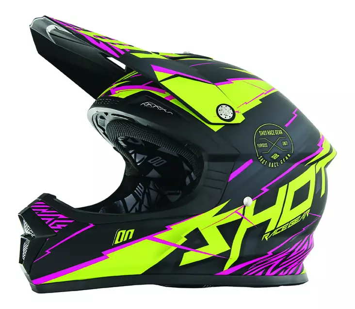 SHOT Hjälm FURIOUS INFINITY lime pink matt L - Crosshjälmar - 610-7014-3 - 1