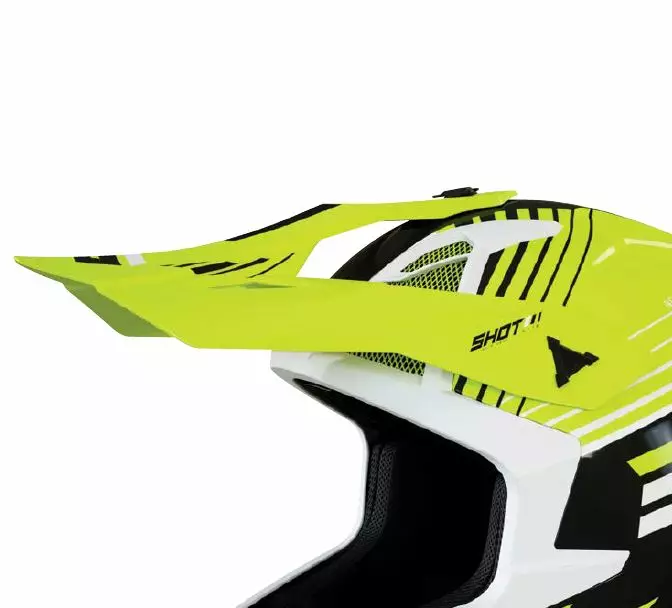 SHOT Skärm Lite Fury Navy/Neon Gul Glossy - Hjälm reservdelar - 610-9-2202-03 - 1