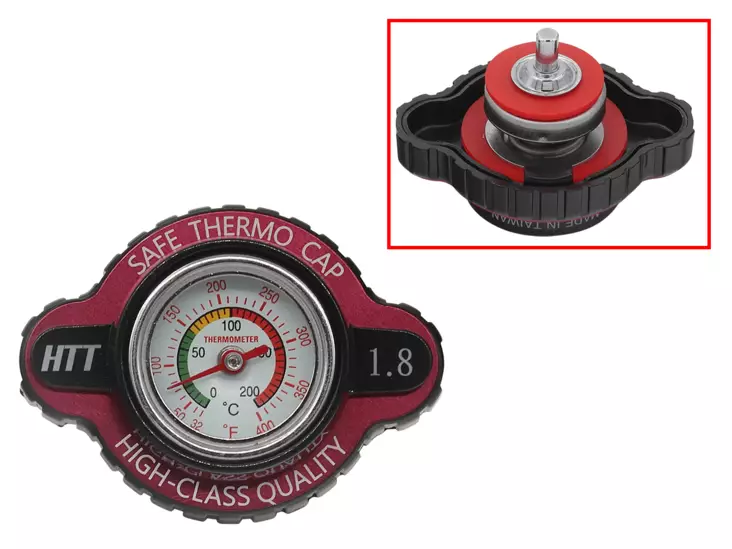 Sixty5 Radiator Cap with temp cauge 1.8bar Ho/Ka/Su/Ya - Motocross kylare - 394-10103 - 1