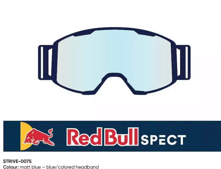 Spect Red Bull Strive MX Goggles Double lens Blue clear - Glasögon linser - 674-220103 - 0
