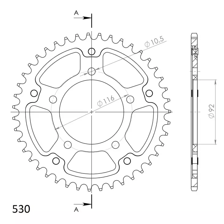 Supersprox Stealth Rear sprocket Green - MC Bakdrev - 272-489-RST-41-3 - 0