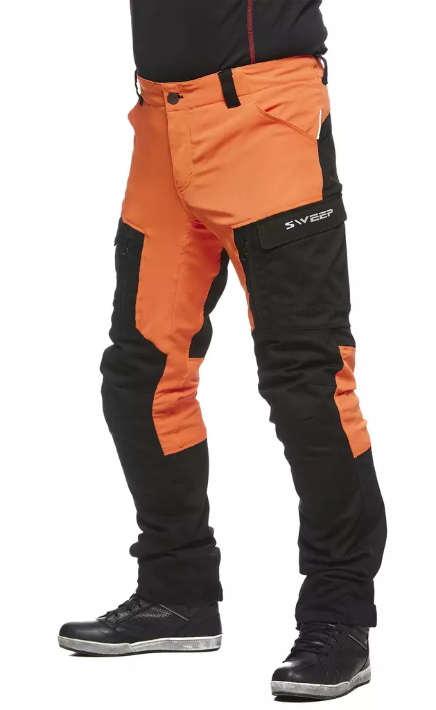 Sweep Chief aramid förstäkt mc-byxa, svart/orange - MC byxor - TTCHIF-03 - 1