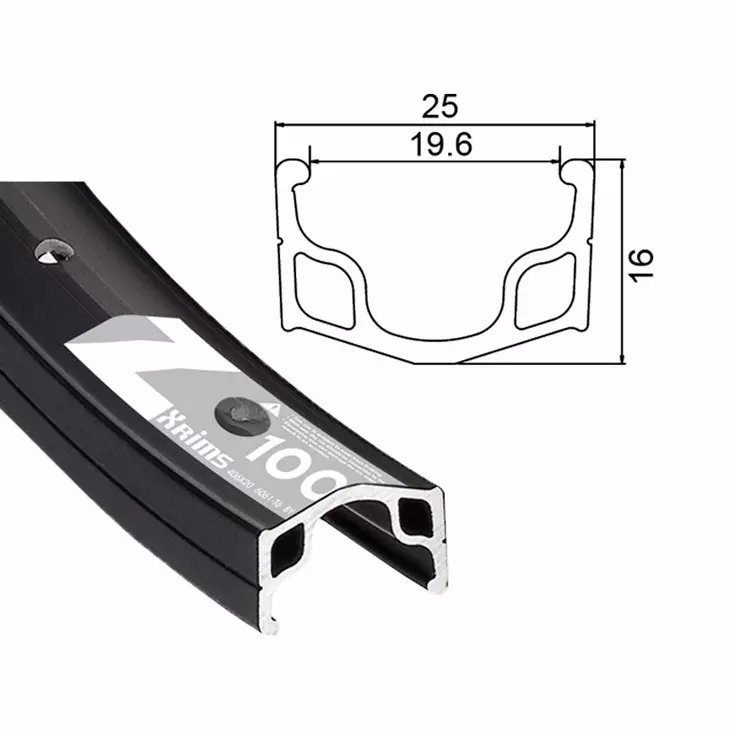 Fälg Alex 20" 20-406, Z1000, 36 hål, enkelbottnad, aluminium - Övriga fälgar - 62833 - 1