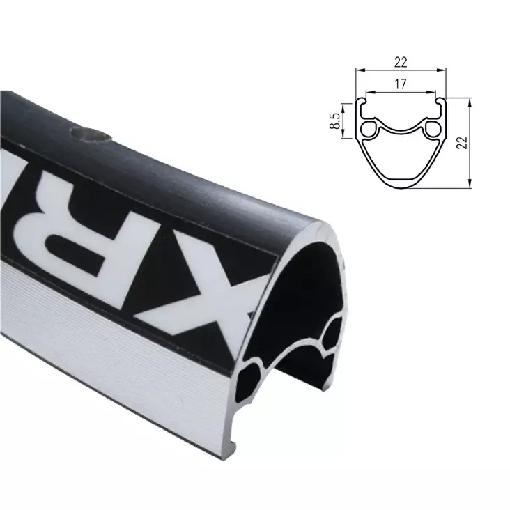 Fälg ALEX 28"17-622, AT470 28H, dubbelbottnad, CNC fräst, tubeless ready, svart - Fälgar fram 28"/622 - 62813 - 2